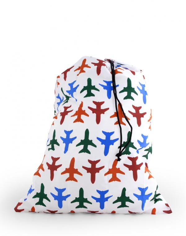 Cestování Kikkerland Travel Laundry Bag Planes bílá