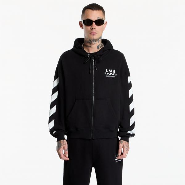 Mikina L/AB c/o Off-White™ Diag Full Zip Hoodie Black M