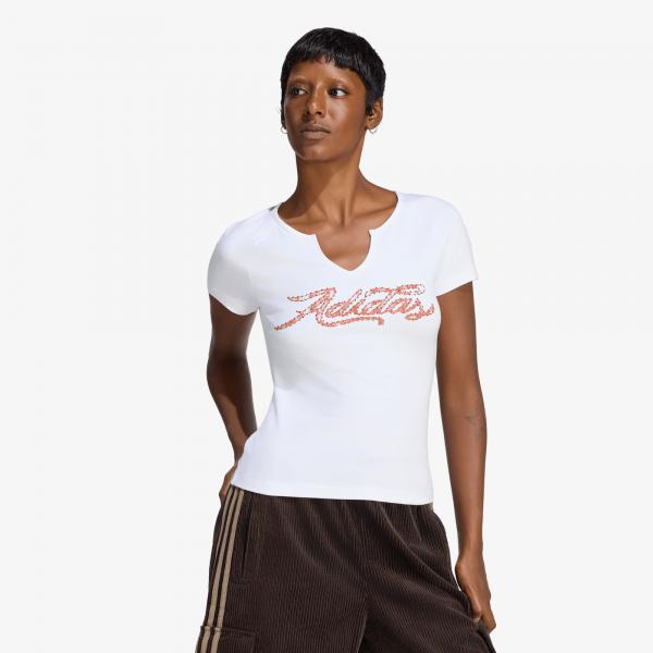 Tričko adidas Graphic Slim T-Shirt White XL