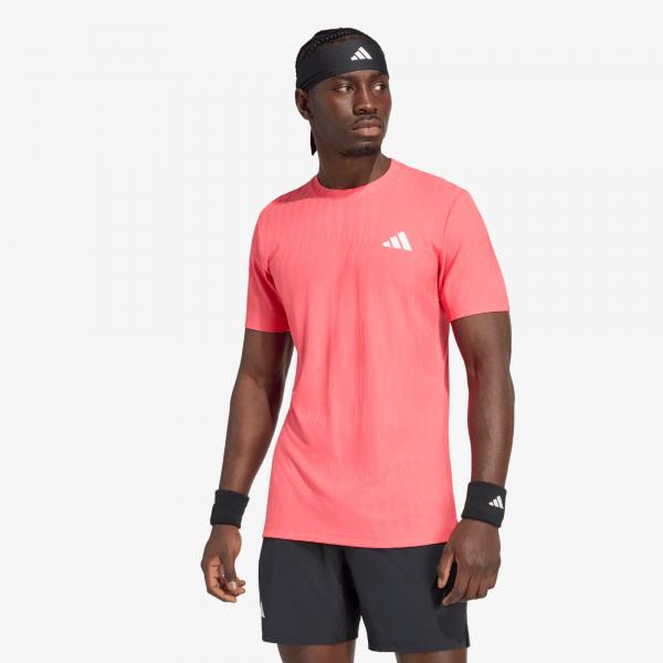 Tričko adidas Tennis Climacool+ Airchill Freelift T-shirt Pure Turbo S