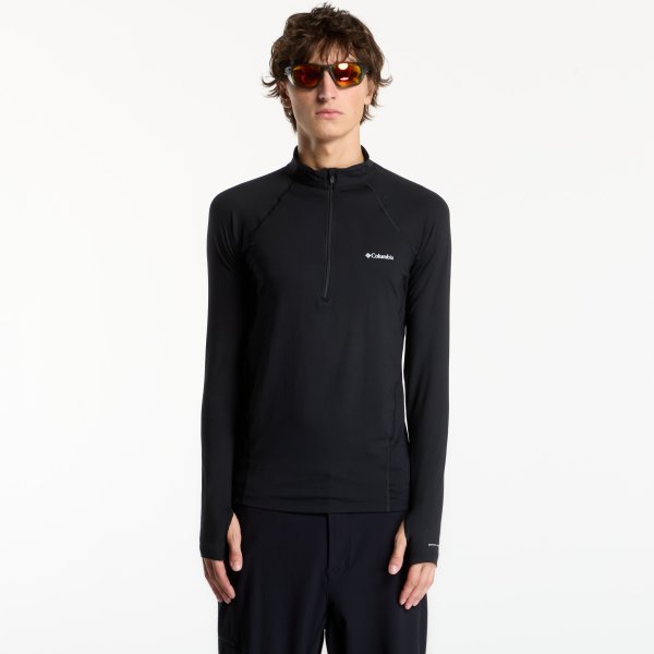 Tričko Columbia Midweight Stretch Long Sleeve Half Zip Black XL