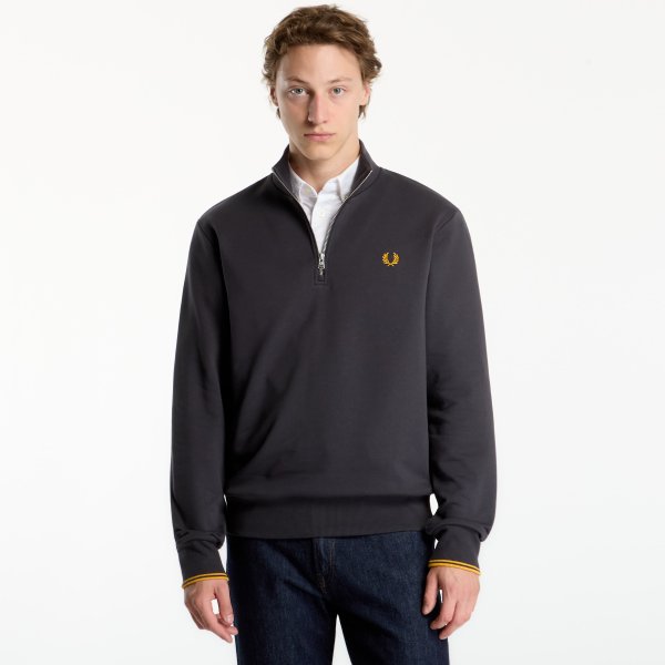Mikina FRED PERRY Half Zip Sweatshirt Gray M