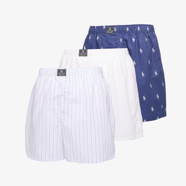 Boxerky Ralph Lauren Polo Open Boxer 3-Pack White S