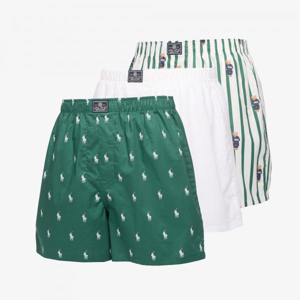 Boxerky Ralph Lauren Polo Open Boxer 3-Pack White XL