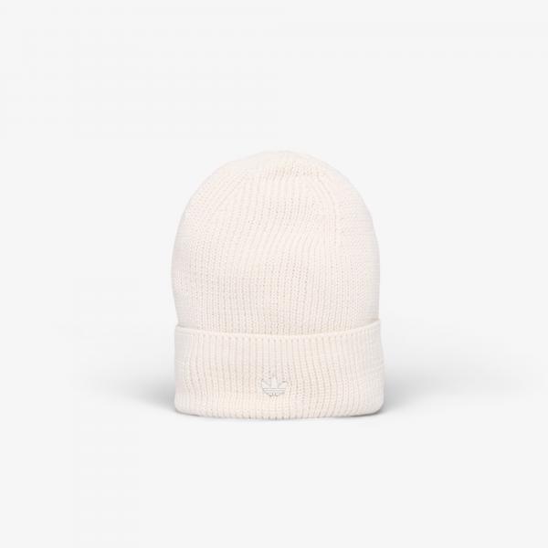 Čepice adidas Everyday Icons Beanie With Tonal Metal Trefoil Cloud White M