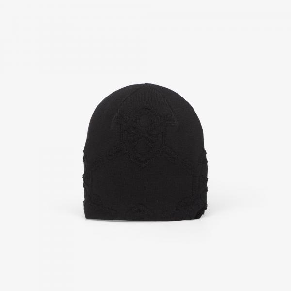 Čepice Daily Paper Textured Shield Skull Cap Beanie Black Universal