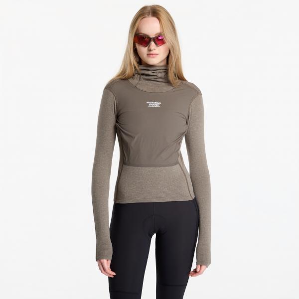 Mikina Pas Normal Studios Women's Thermal Hooded Baselayer Windproof Dark Stone S