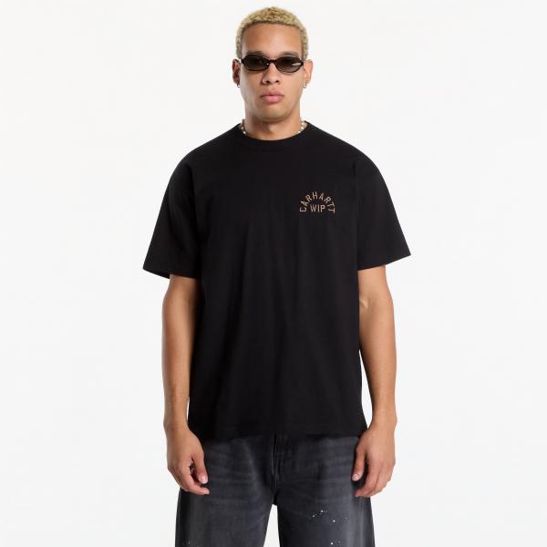 Tričko Carhartt WIP S/S Arch Script T-Shirt UNISEX Black/ WIP H Brown S