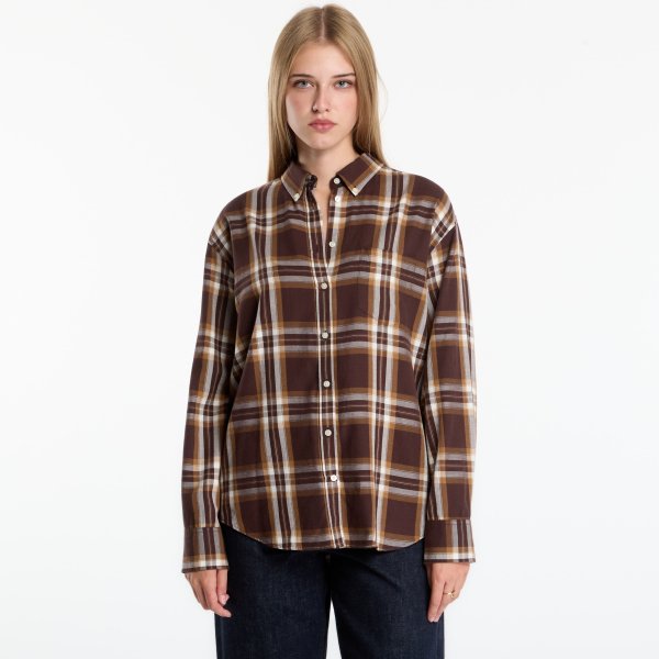 Košile Gant Rel Checked Flannel Bd Shirt Light Ochre 40