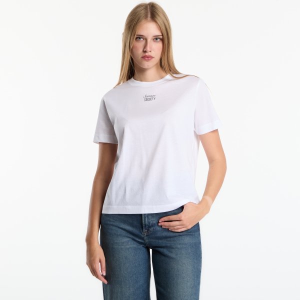 Tričko Samsøe Samsøe Sacamino T-shirt Ss White Shield S