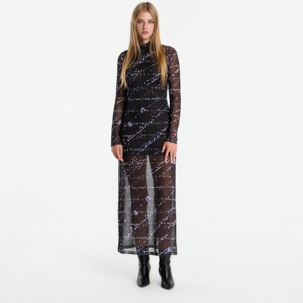 Šaty Karl Lagerfeld Jeans Mesh Aop Maxi Dress Glow Aop S