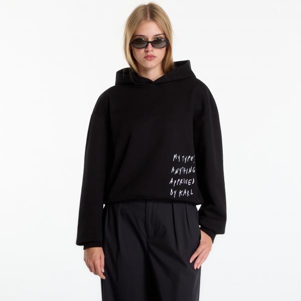 Mikina Karl Lagerfeld Jeans X Pt Boxy Hoodie Black M