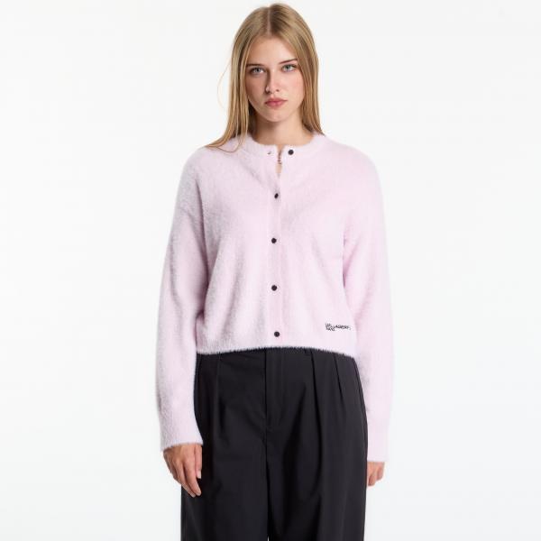 Svetr Karl Lagerfeld Jeans Cropped Knit Cardigan Lilac Snow L