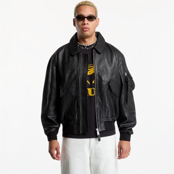 Bomber Alpha Industries CWU-36/P Leather UV Black M