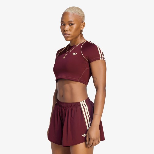 Podprsenka adidas Originals Sport Superstar Bra Tee Maroon S