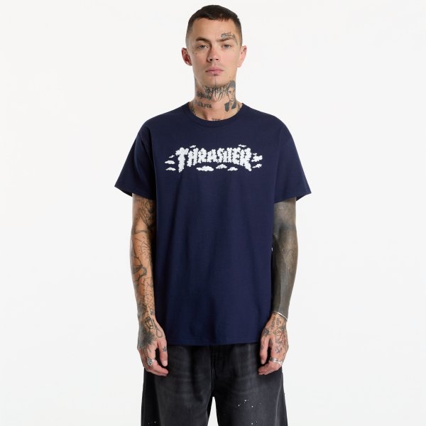 Tričko Thrasher Clouds by Spanky T-Shirt Navy M