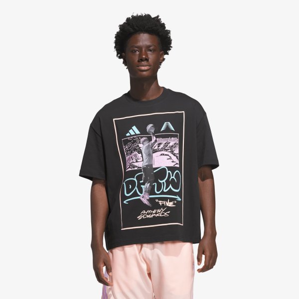 Tričko adidas Anthony Edwards Dftw Anime Tee Black L