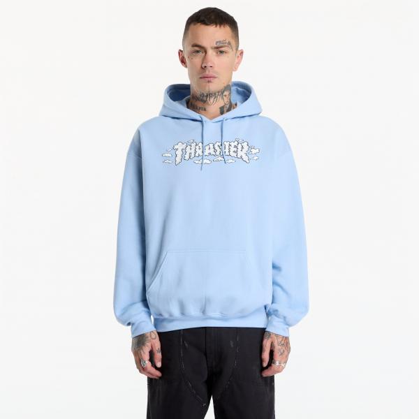 Mikina Thrasher Clouds by Spanky Hoodie Light Blue M