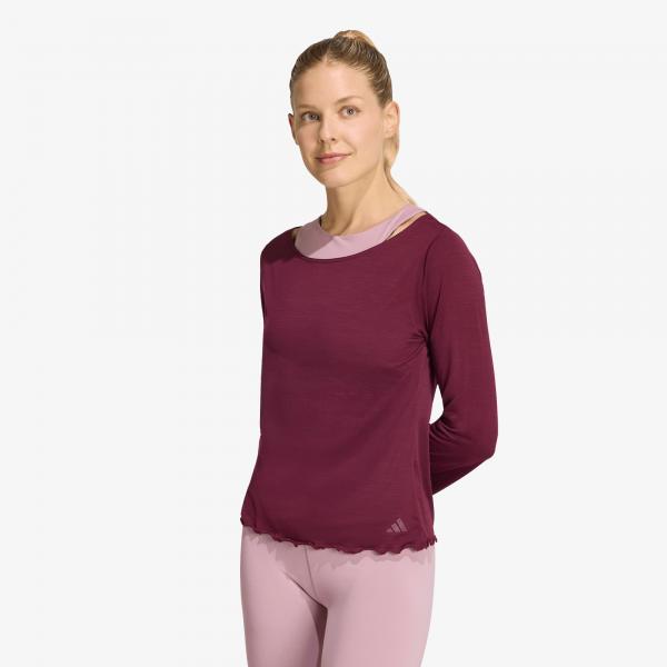 Tričko adidas Motion Long Sleeve Maroon L