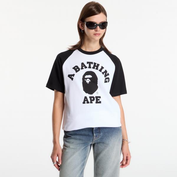 Tričko A Bathing Ape College Raglan Relaxed Fit Tee UNISEX Black S