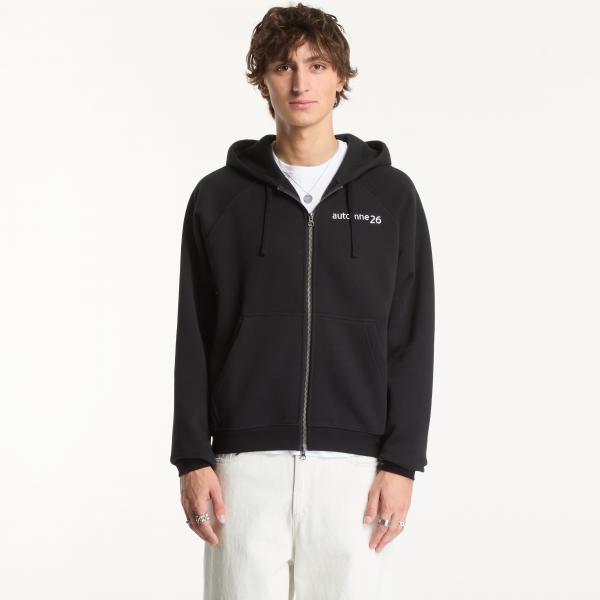Mikina Dime Grid Zip Hoodie Black M