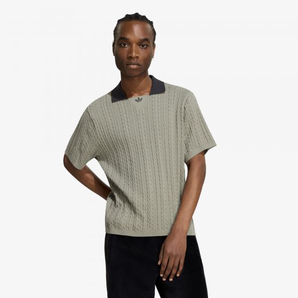 Tričko adidas Cable Knit Football Jersey Silver Pebble XXL