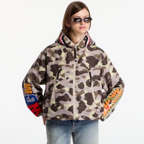 Bunda A Bathing Ape Color Camo Reflective Ripstop Shark Full Zip Jacket UNISEX Brown S