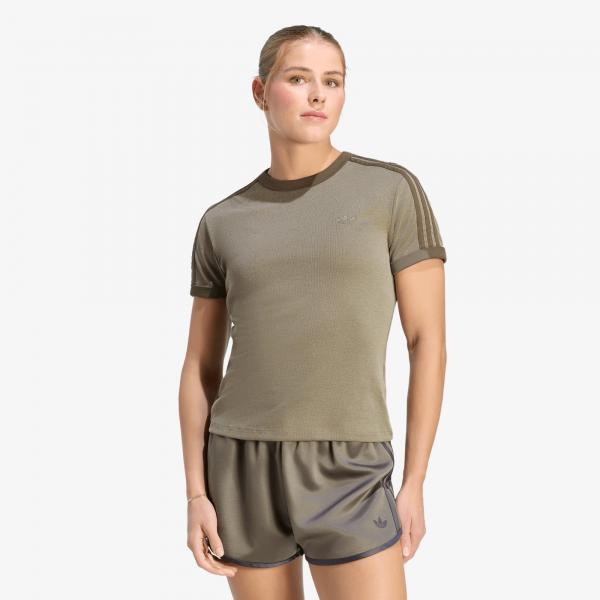 Tričko adidas Heather 3-Stripes Cali T-Shirt Branch/ Silver Pebble/ Branch M