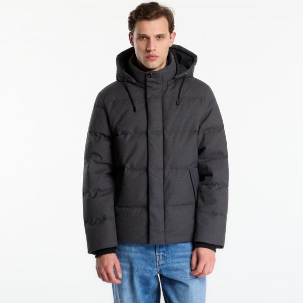 Bunda Gant Flannel Down Jacket Black Grey M