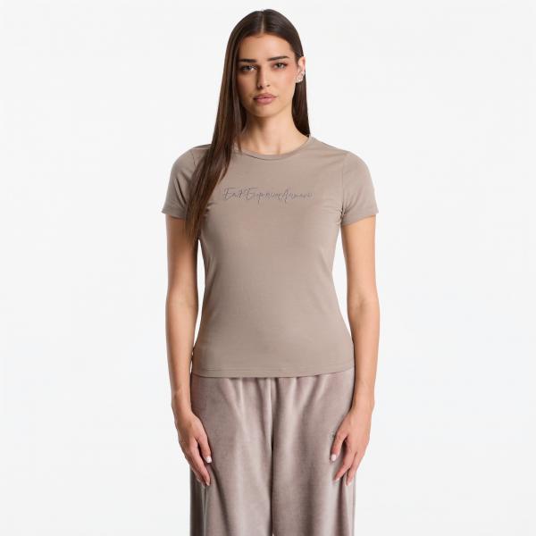 Tričko EA7 Emporio Armani Train Athletic Velour W Tee Sl Cinder M