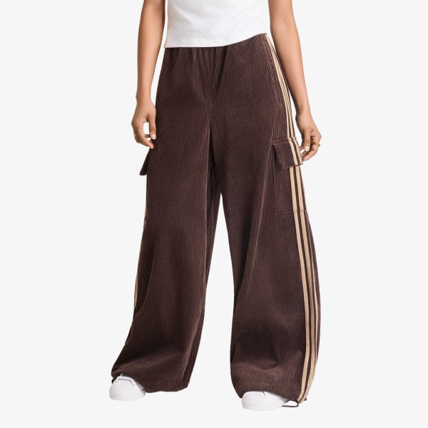 Tepláky adidas Corduroy 3S Cargo Pants Aurora Coffee/ Khaki Six M