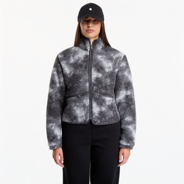 Bunda Urban Classics Printed Sherpa Jacket Grey Tie Dye M
