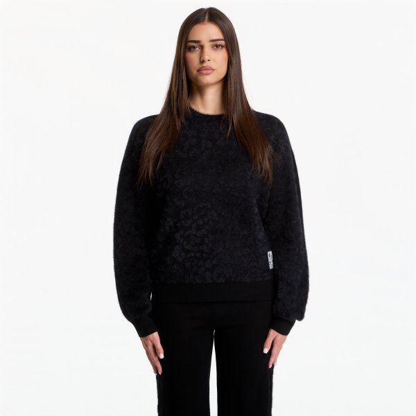 Svetr EA7 Emporio Armani Train Apres Ski W Jacquard Kni Fancy Black L