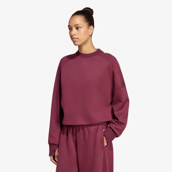 Svetr adidas Soft Lux Winter Knit Sweatshirt Maroon S
