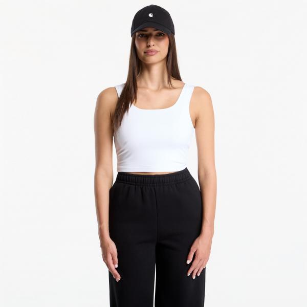 Top Urban Classics Ladies Cropped Polyamide Top White M