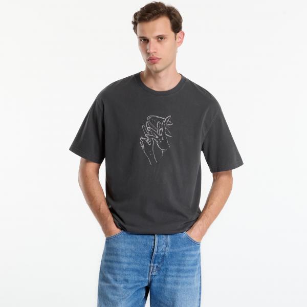 Tričko Samsøe Samsøe Sagiles T-shirt Black Lines M