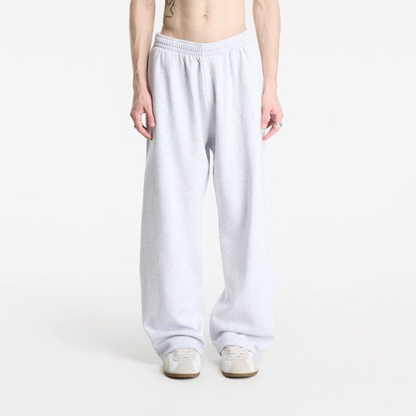 Tepláky Sporty & Rich Serif Logo Embroidered Wide Sweatpant UNISEX Heather Gray L