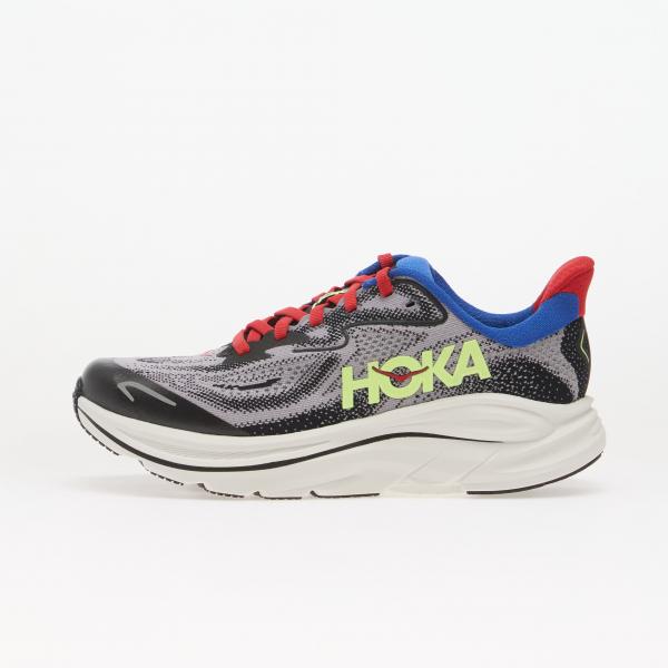 Hoka® Y Clifton 10 Big Kids Foggy Grey/ Black 5.5