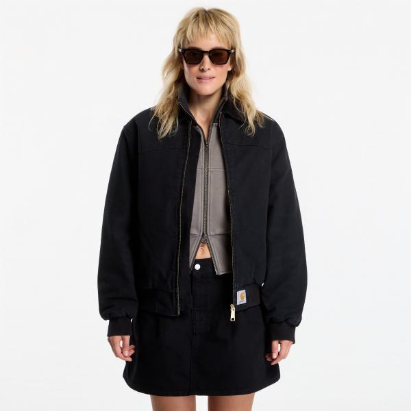 Bunda Carhartt WIP OG Santa Fe Jacket UNISEX Black/ Black Stone Canvas M