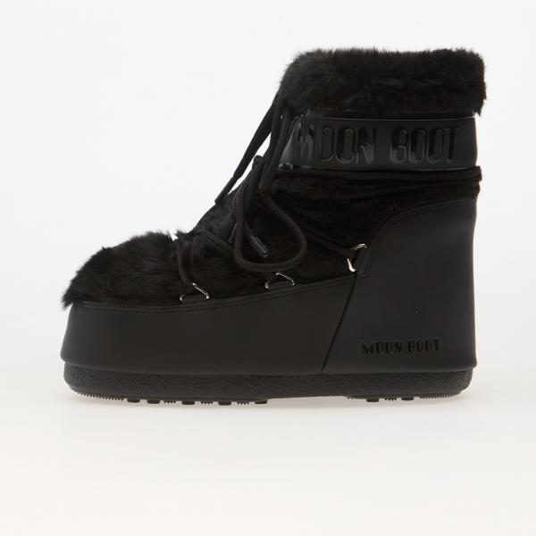 Boty Moon Boot Icon Low Faux Fur Black 39-41