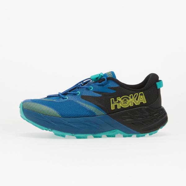 Hoka® Y Speedgoat 7 Big Kids Black/ Night Glow Blue 6