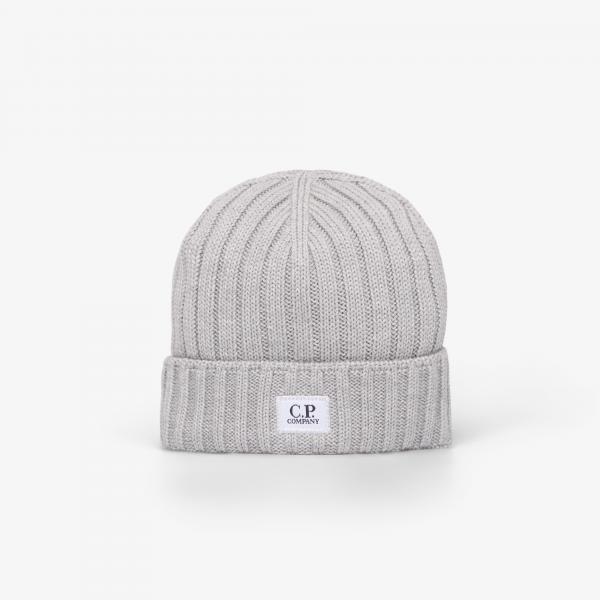 Čepice C.P. Company Knit Cap Moon Melange Grey Universal