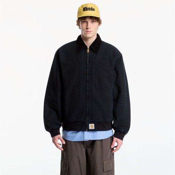 Bunda Carhartt WIP OG Santa Fe Jacket UNISEX Black/ Black Stone Canvas S