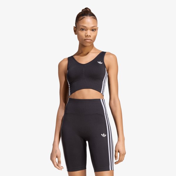 Podprsenka adidas Essentials 3 Stripes Seamless Bralette Black M