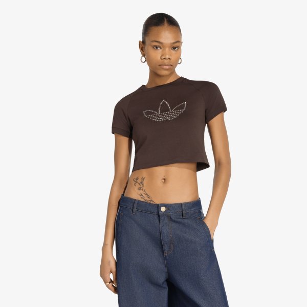 Tričko adidas Studded Cali Tee Aurora Coffee S