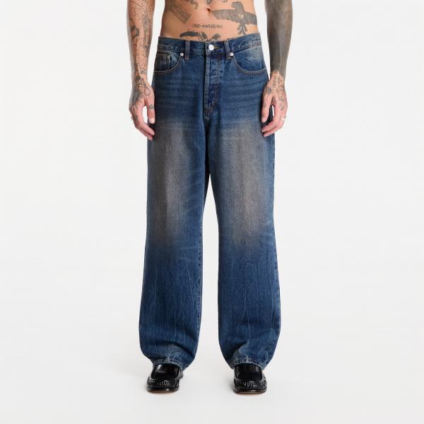 Džíny Obey Classic Baggy Denim Oil Stained Indigo W31