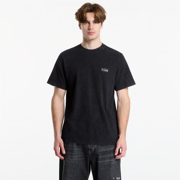Tričko Daily Paper Textured Metallic Shield T Shirt Washed Black XXL