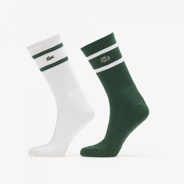 Ponožky Lacoste Crew Socks Green/White 43-46