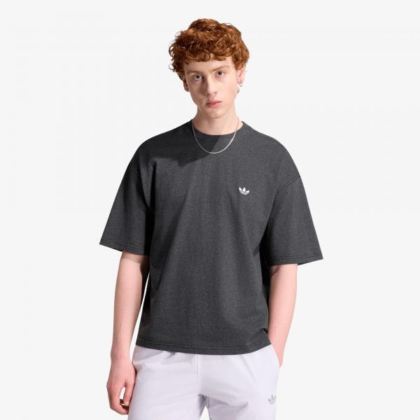 Tričko adidas Trefoil Essentials Melange Loose Cropped T-Shirt Dark Grey Heather M
