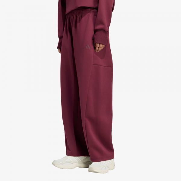 Tepláky adidas Soft Lux Winter Knit Barrel Pants Maroon M